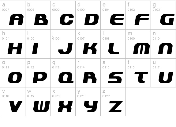 Plastique lowercase a-z preview
