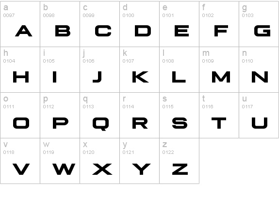 Plateia Bold lowercase a-z preview