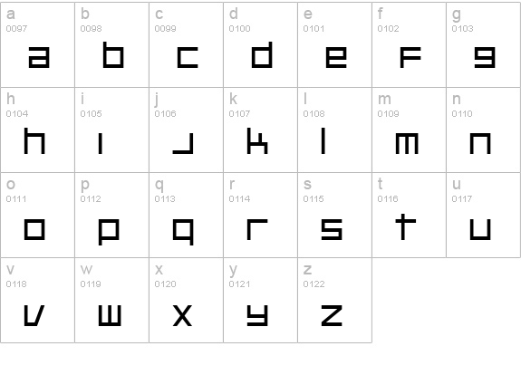 Platinum Beat BTN lowercase a-z preview