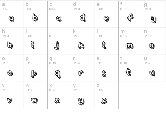 Playtime lowercase a-z preview