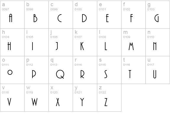 PlazaEF-Alternate lowercase a-z preview