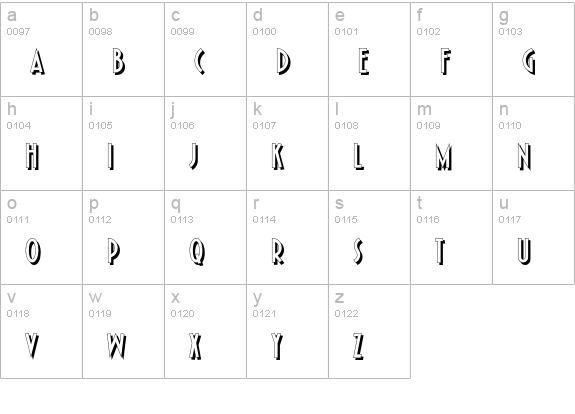 Pleasure Bold Shaded Std lowercase a-z preview