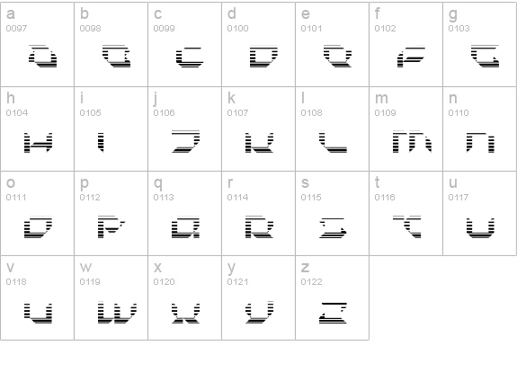 Pluranon Fade lowercase a-z preview