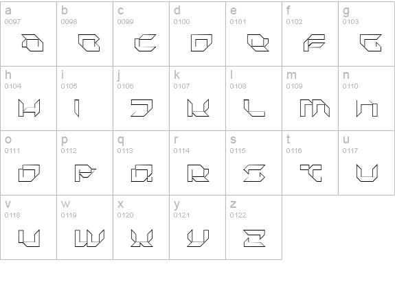 Pluranon Stroke lowercase a-z preview