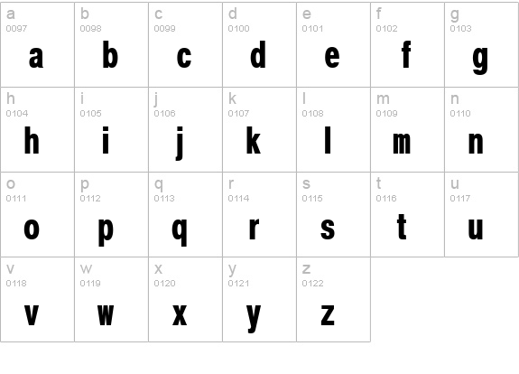 PMT-EB lowercase a-z preview