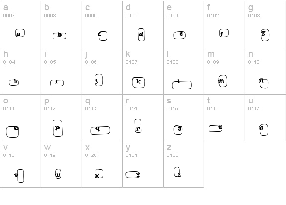 Po Beef lowercase a-z preview