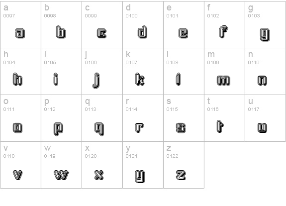 Podastic Autumn lowercase a-z preview