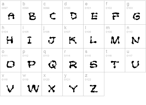 Poft Sarade lowercase a-z preview