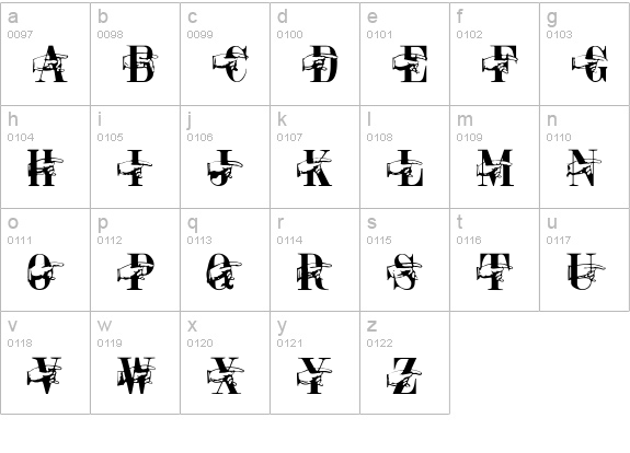 Pointage Regular lowercase a-z preview