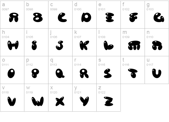 Poison Berries lowercase a-z preview