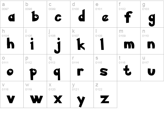Pokemon Solid lowercase a-z preview