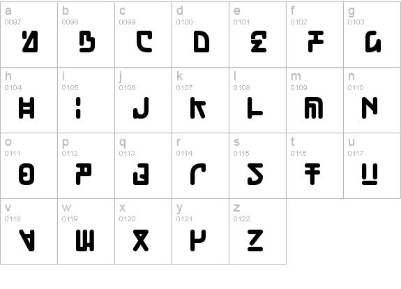 Pokopen lowercase a-z preview