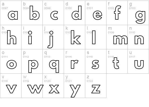 Poland Can Into Big Writings Outline lowercase a-z preview