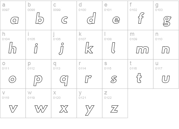 Poland Can Into Glass Makings Italic lowercase a-z preview