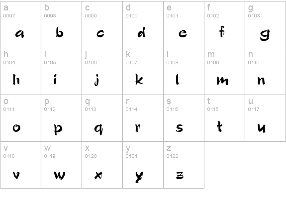 Polo Regular lowercase a-z preview