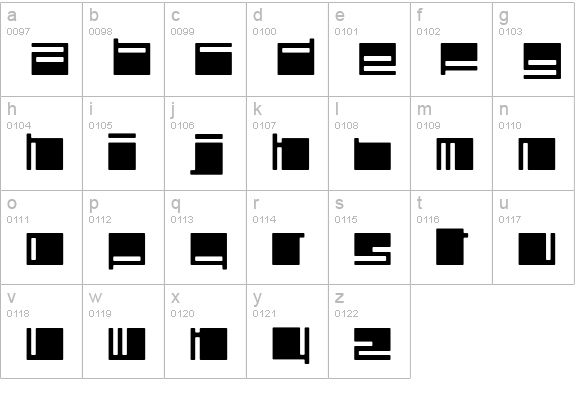 Polydiscous lowercase a-z preview
