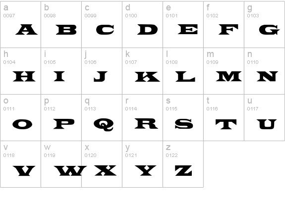 PonchoVia lowercase a-z preview