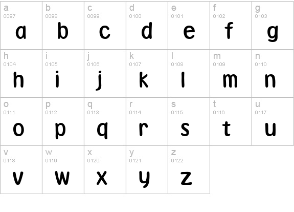 Pooh lowercase a-z preview