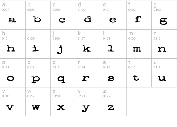 pookie lowercase a-z preview