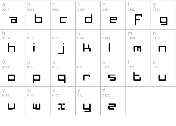 Poophead lowercase a-z preview