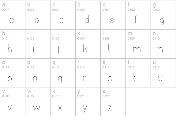 poor weekdays serif lowercase a-z preview