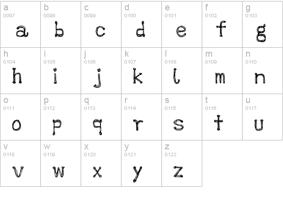 POP lowercase a-z preview