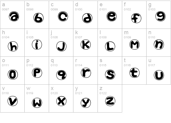 Pop Up lowercase a-z preview