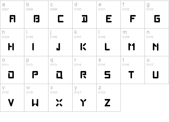 Poprock lowercase a-z preview