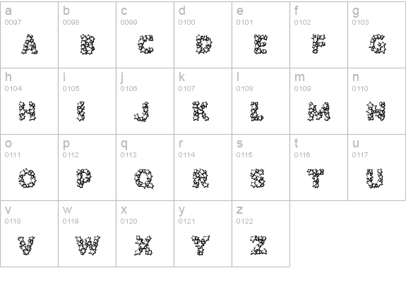 Popstars lowercase a-z preview