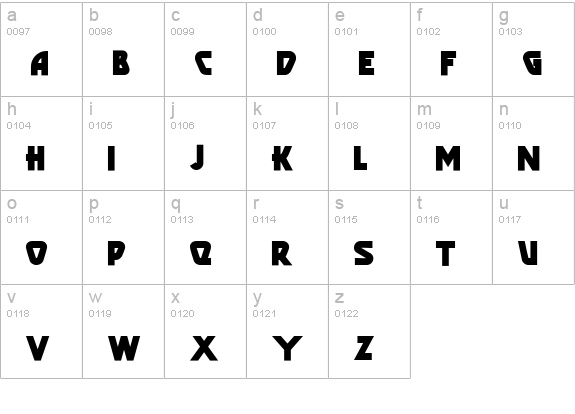 Popular Cafe NF lowercase a-z preview