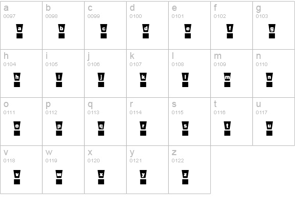 Populist-Exclaim lowercase a-z preview