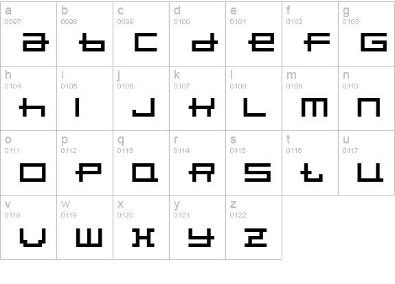 Porpoise lowercase a-z preview