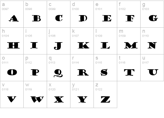 Porter Regular lowercase a-z preview