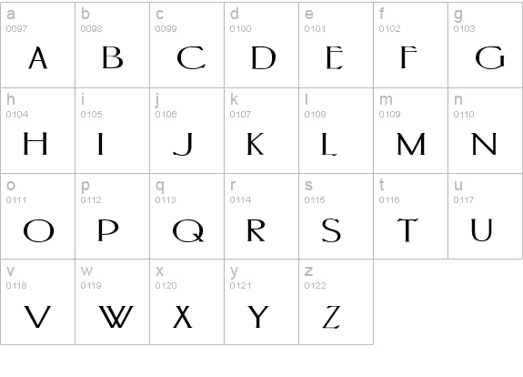 PortlandRoman Bold lowercase a-z preview