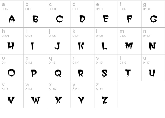PostCrypt Medium lowercase a-z preview