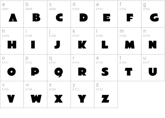 PosterBlack lowercase a-z preview