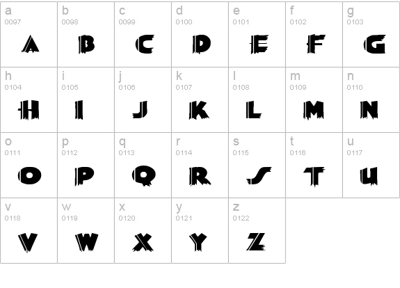 PosterExtended Normal lowercase a-z preview