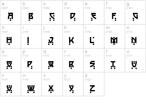 Postmodern Two lowercase a-z preview