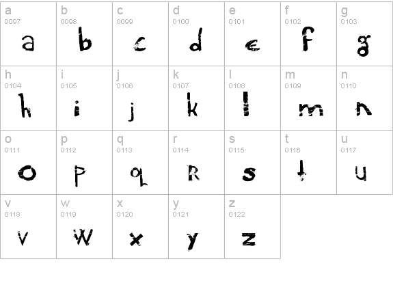 Potato Print lowercase a-z preview
