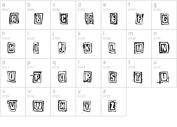 Pozo lowercase a-z preview