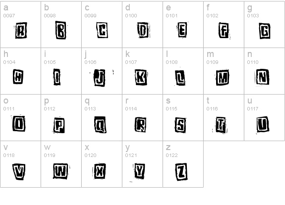 Pozotwo lowercase a-z preview