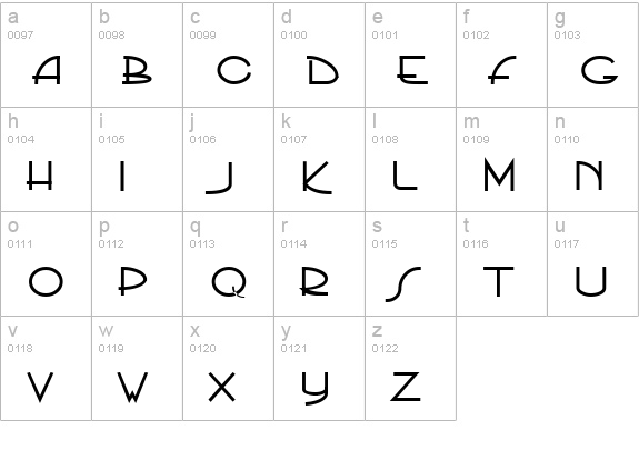 PP_Hip20s lowercase a-z preview