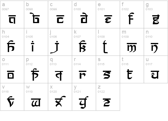 Prakrta lowercase a-z preview