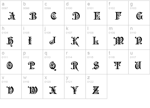 Preciosa lowercase a-z preview