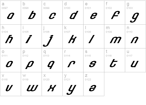 precision lowercase a-z preview