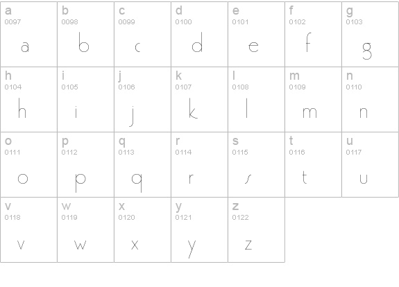 Premier Lightline Std lowercase a-z preview
