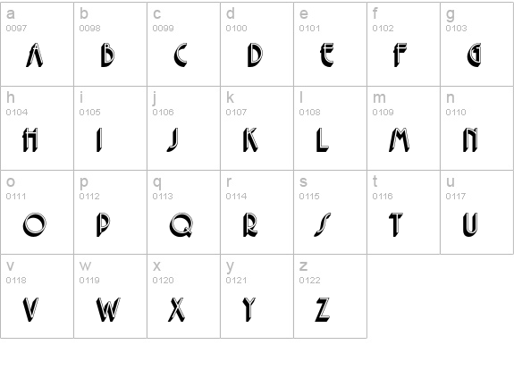 Premier Shaded Std lowercase a-z preview