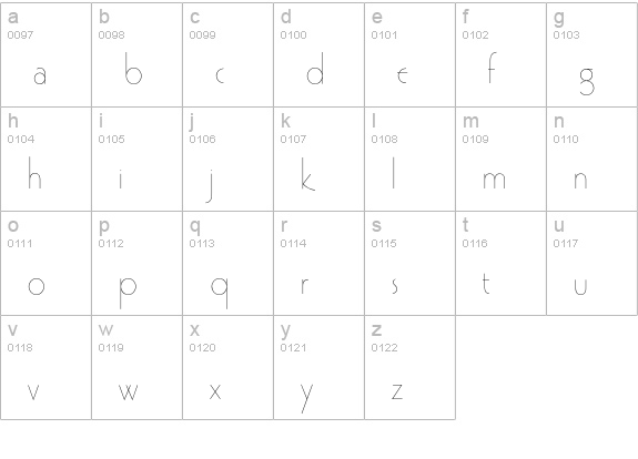 PremierEF-Alternate lowercase a-z preview
