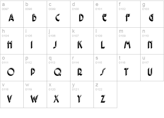 PremierEF-Shaded lowercase a-z preview