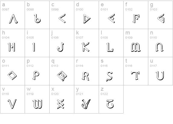 Presley Press 3D lowercase a-z preview